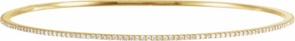 14K Yellow 1 CTW Diamond Stackable Bangle 8 Bracelet