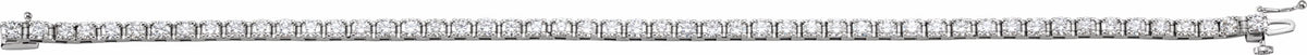 14K White 3 1/2 CTW Diamond Line 7 1/4 Bracelet