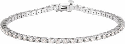 14K White 2 1/4 CTW Diamond Line 7 1/4 Bracelet