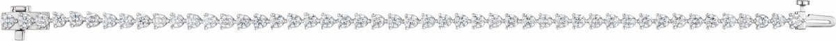 14K White 5 CTW Diamond Line 7 1/4 Bracelet