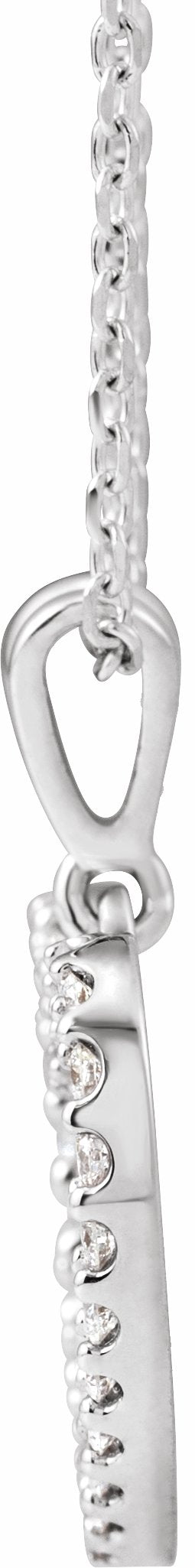 14K White 1/4 CTW Diamond Heart 18 Necklace