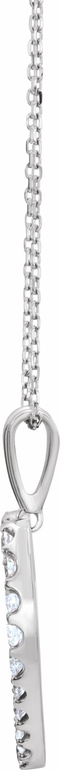 14K White 1 CTW Diamond Heart 18 Necklace
