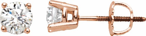14K Rose 1/3 CTW Diamond Stud Earrings