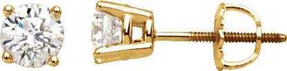 14K Yellow 1/5 CTW Diamond Stud Earrings