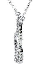 14K White 1/4 CTW Diamond Puzzle Piece 16.25 Necklace