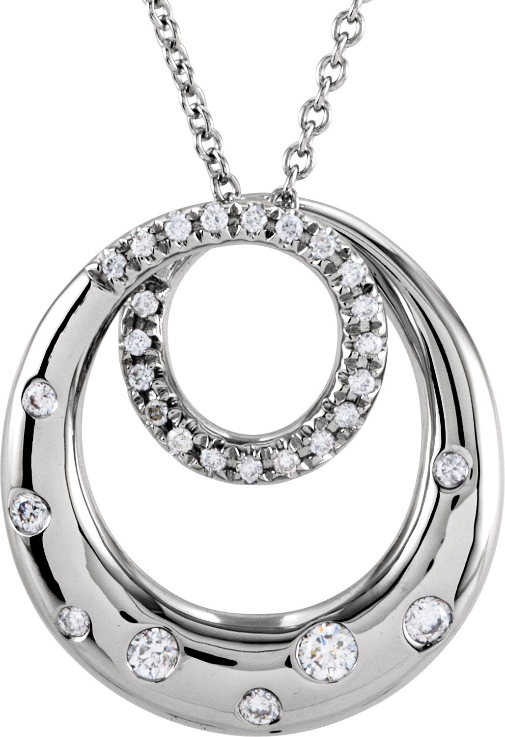 14K White 1/3 CTW Diamond 18 Necklace