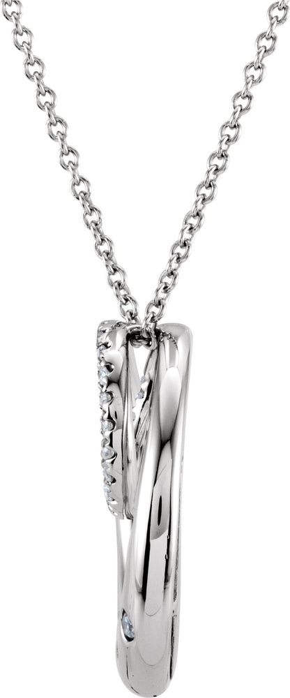 14K White 1/3 CTW Diamond 18 Necklace