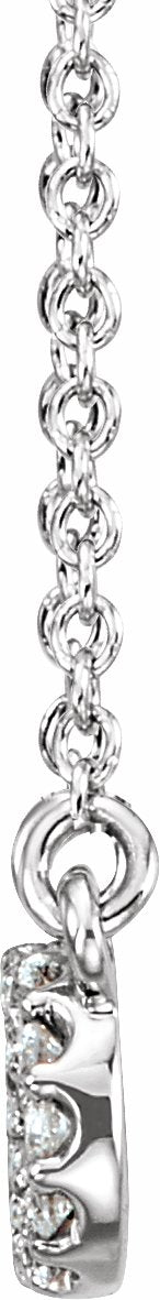 Platinum 1/8 CTW Diamond Infinity 16 1/2 Necklace