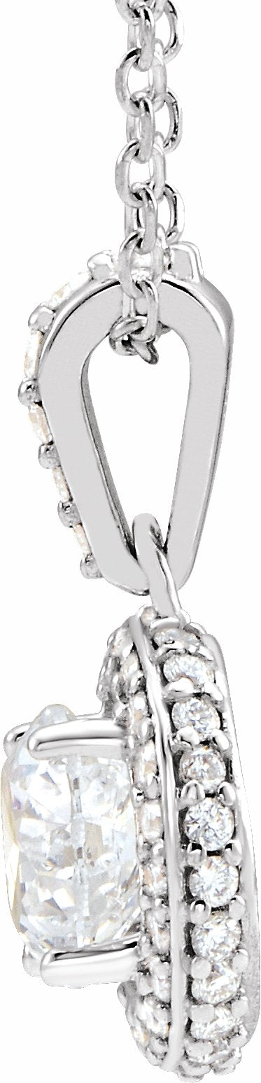 14K White 3/8 CTW Diamond 18 Necklace