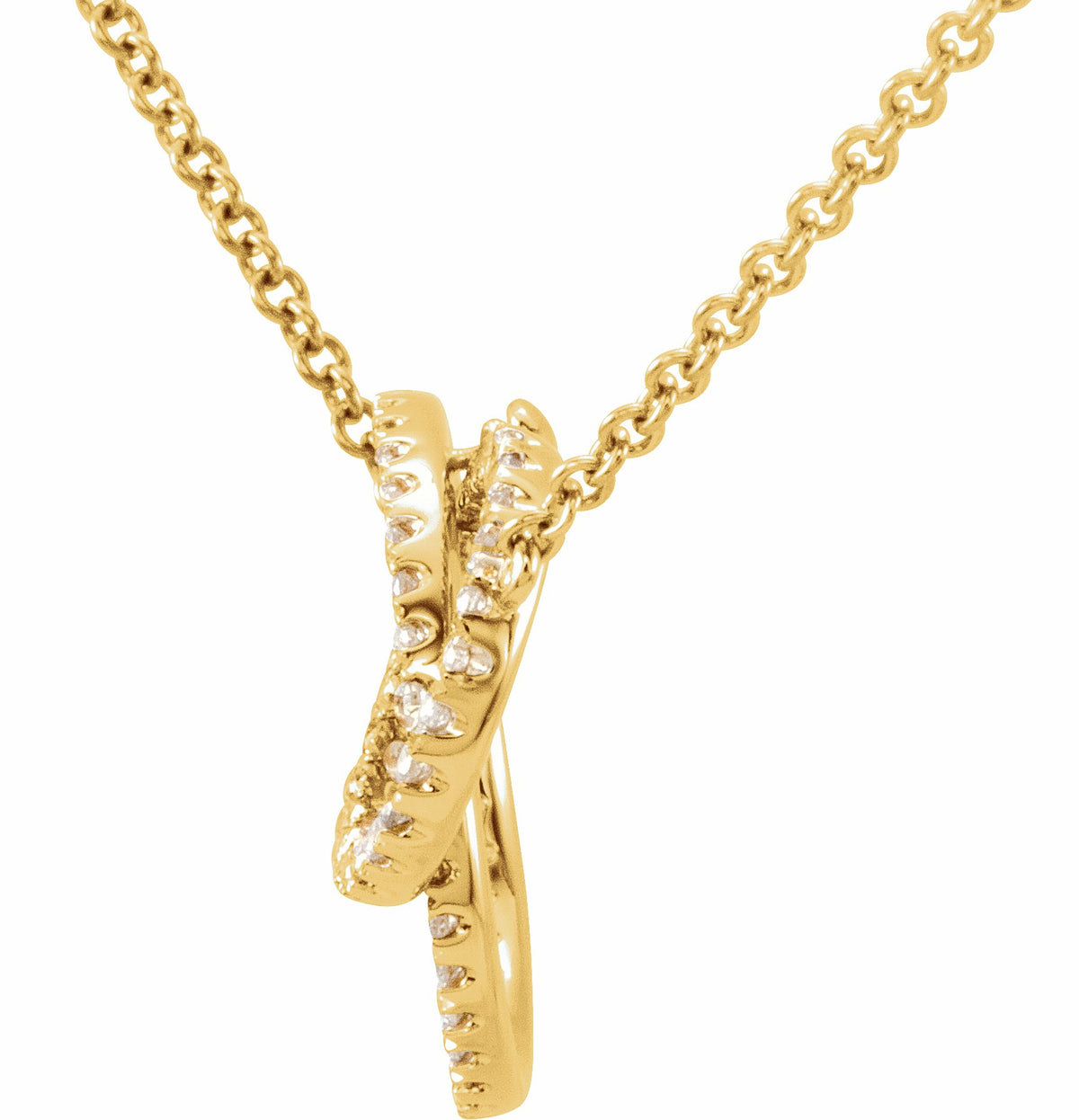 14K Yellow 1/3 CTW Diamond Circle 18 Necklace