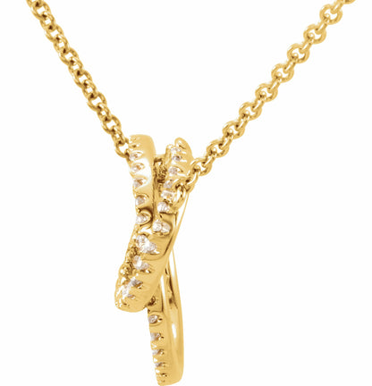 14K Yellow 1/3 CTW Diamond Circle 18 Necklace