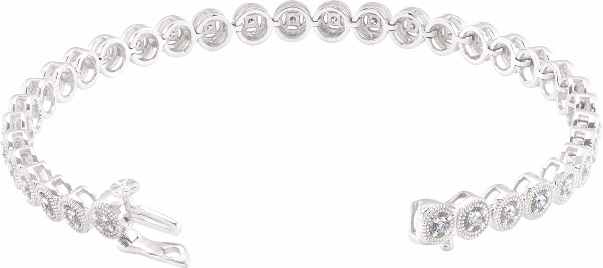 14K White 1 CTW Diamond 7 Bracelet