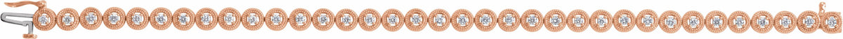14K Rose 1 CTW Diamond 7 Bracelet