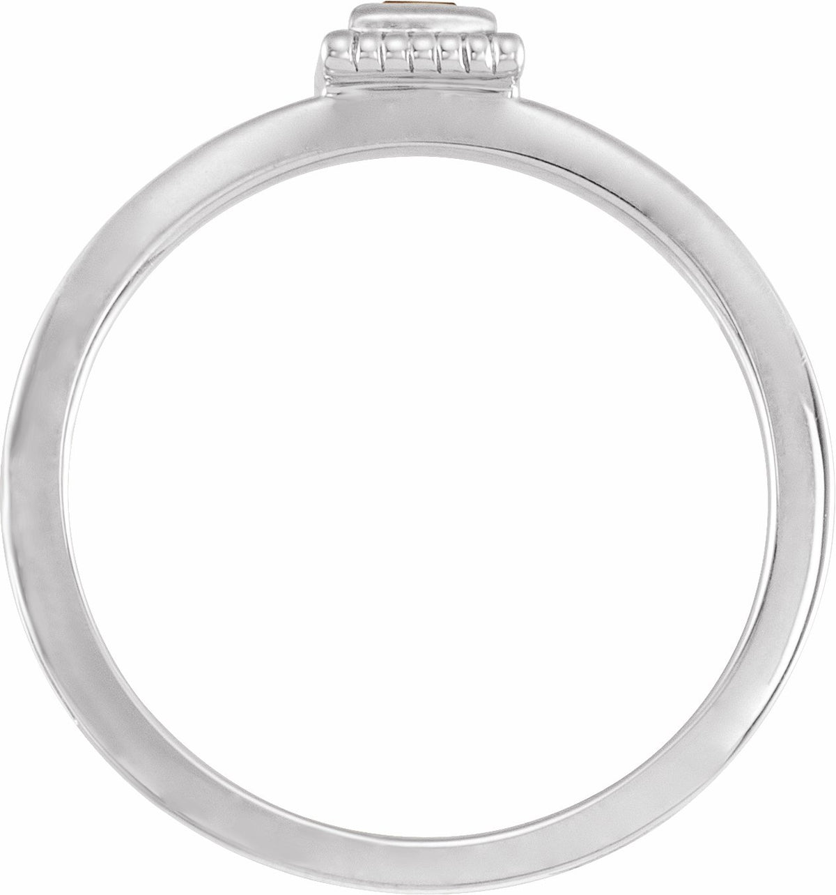 14K White Ruby Stackable Family Ring
