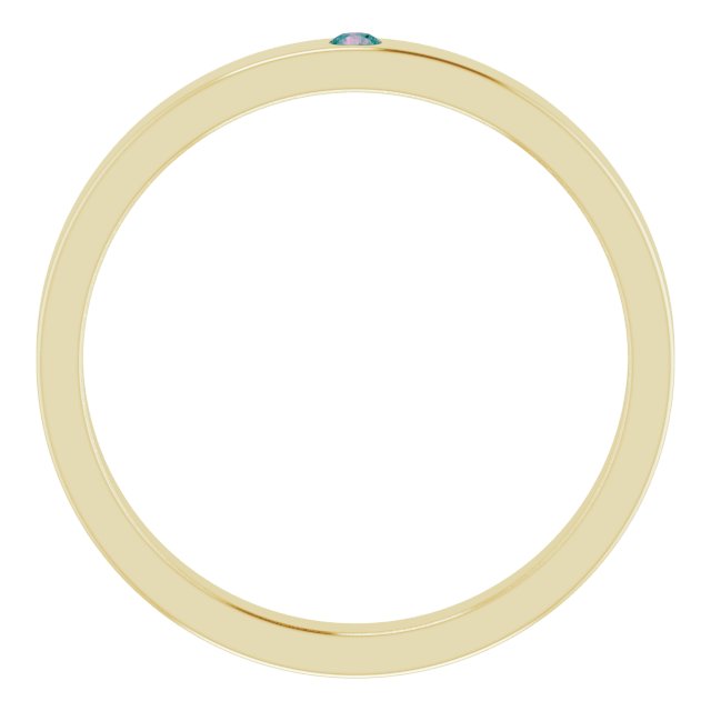 14K Yellow Alexandrite Stackable Family Ring