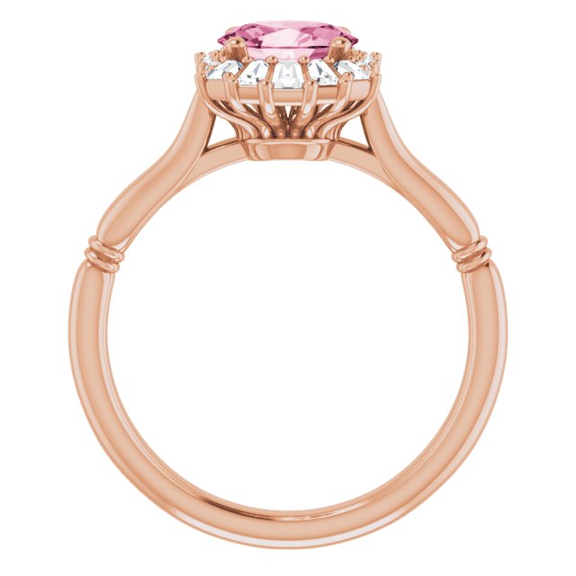 14K Rose Pink Tourmaline & 1/4 CTW Diamond Ring