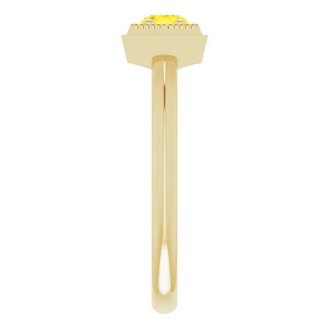 14K Yellow Sapphire Geometric Ring