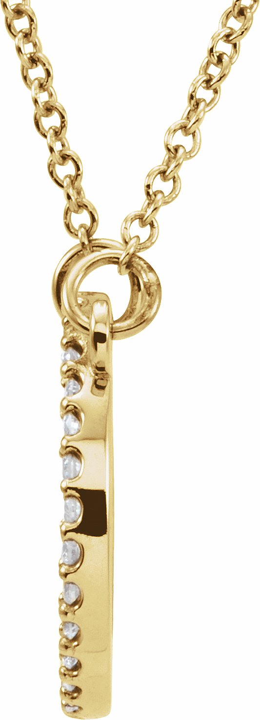 14K Yellow 1/8 CTW Diamond 16 Necklace