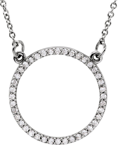 14K White 1/6 CTW Diamond 16 Necklace