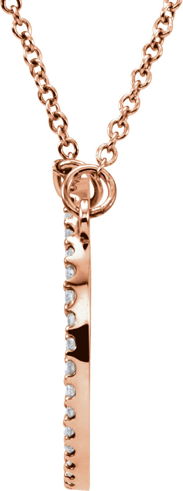 14K Rose 1/6 CTW Diamond 16 Necklace