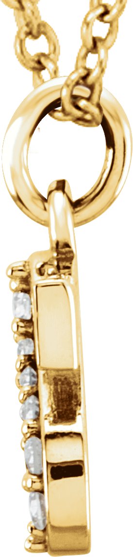14K Yellow .03 CTW Diamond Lowercase Initial s 16 Necklace