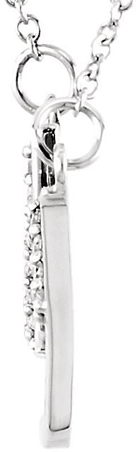 14K White .06 CTW Diamond Lucky 16 1/2 Necklace