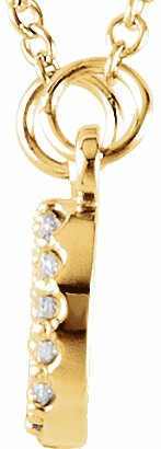 14K Yellow .07 CTW Diamond XO 16 1/2 Necklace