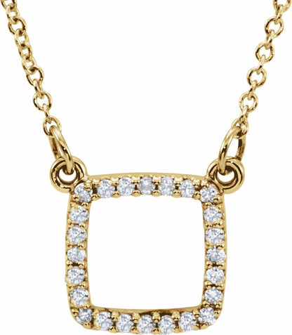 14K Yellow 1/10 CTW Diamond 16 Necklace