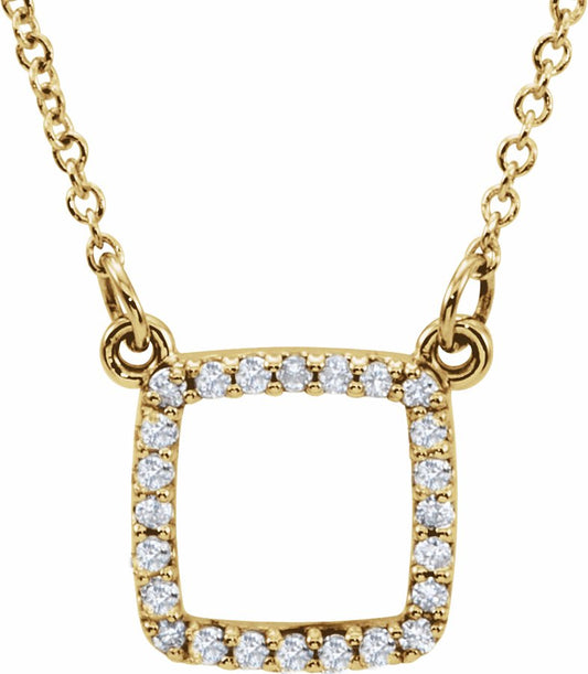 14K Yellow 1/10 CTW Diamond 16 Necklace