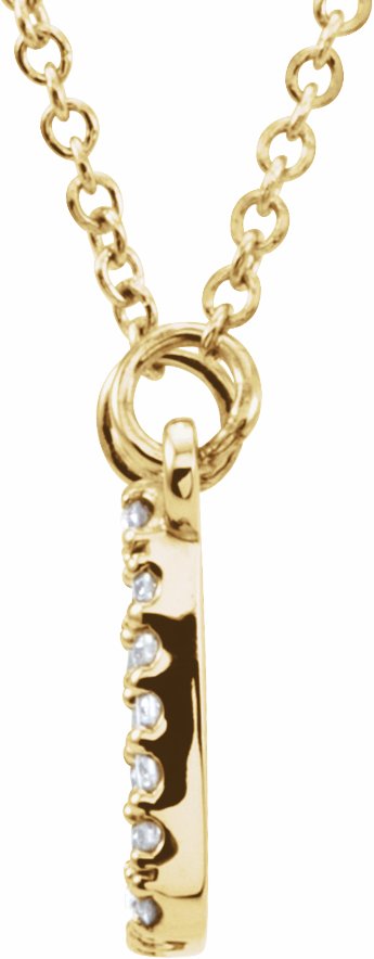 14K Yellow 1/10 CTW Diamond 16 Necklace
