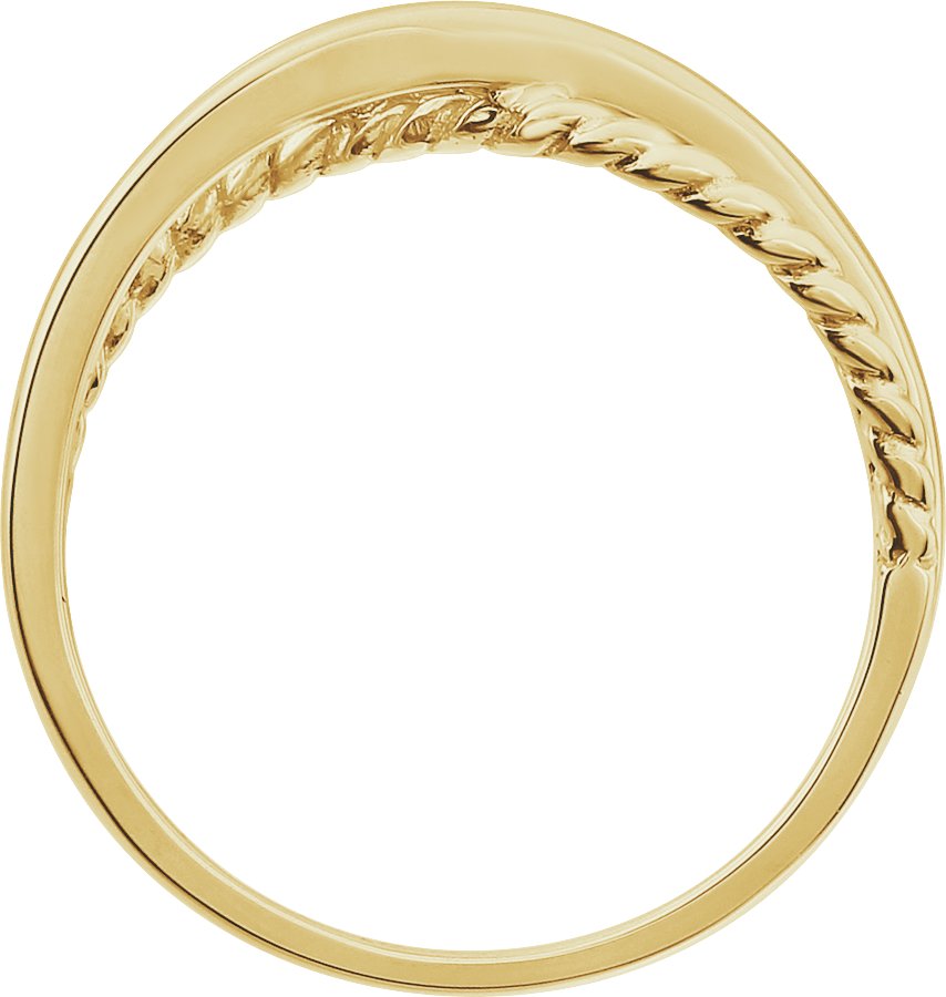 14K Yellow Criss-Cross Ring