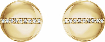 14K Yellow .04 CTW Diamond Circle Earrings