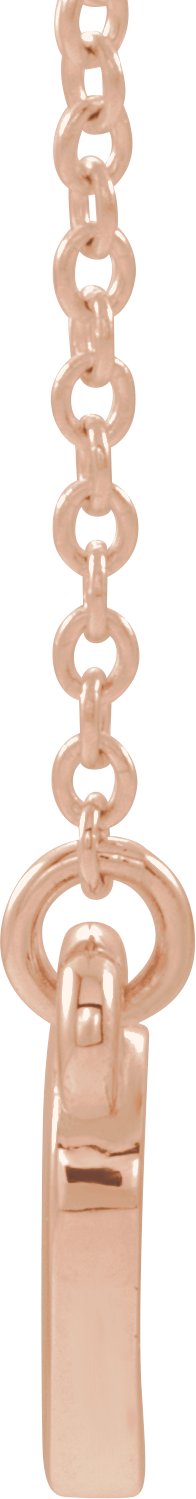14K Rose Mozambique Garnet Heart 16 Necklace