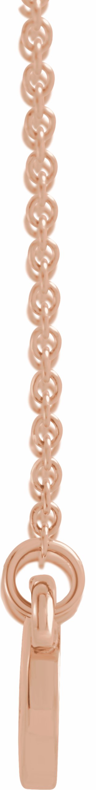 14K Rose .03 CTW Diamond Heart 16 Necklace
