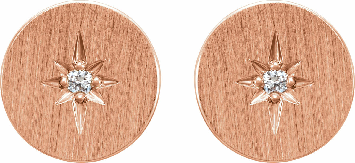 14K Rose .02 CTW Diamond Earrings