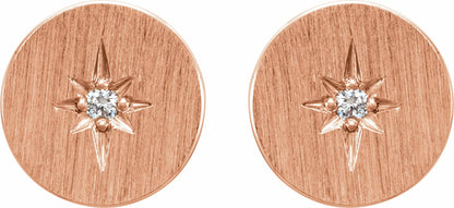 14K Rose .02 CTW Diamond Earrings