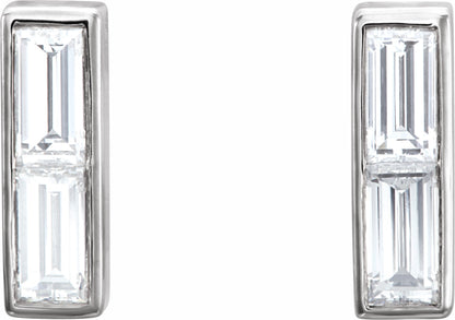 14K White 1/2 CTW Diamond Earrings