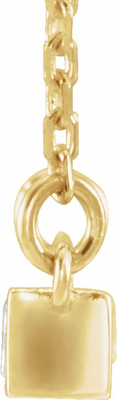 14K Yellow 1/2 CTW Diamond Bar Necklace