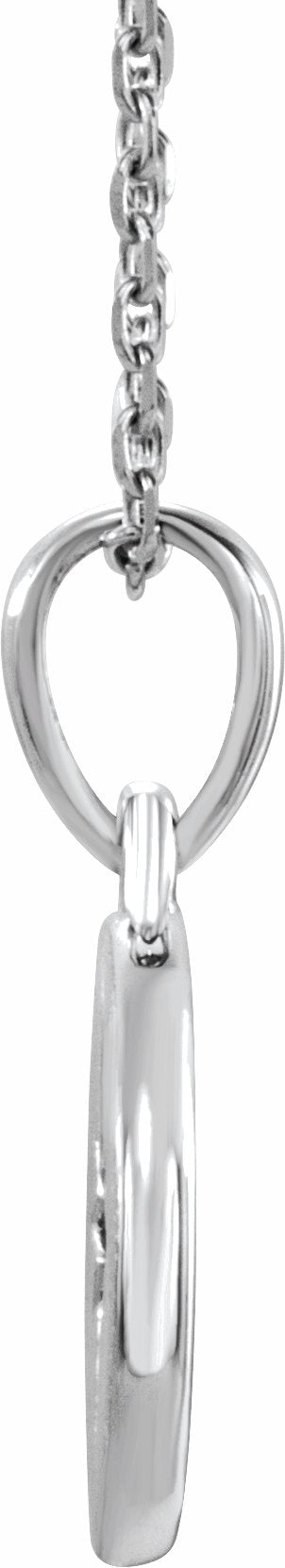 14K White .01 CT Diamond Starburst 16-18 Necklace