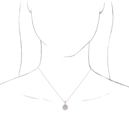 14K White .01 CT Diamond Starburst 16-18 Necklace