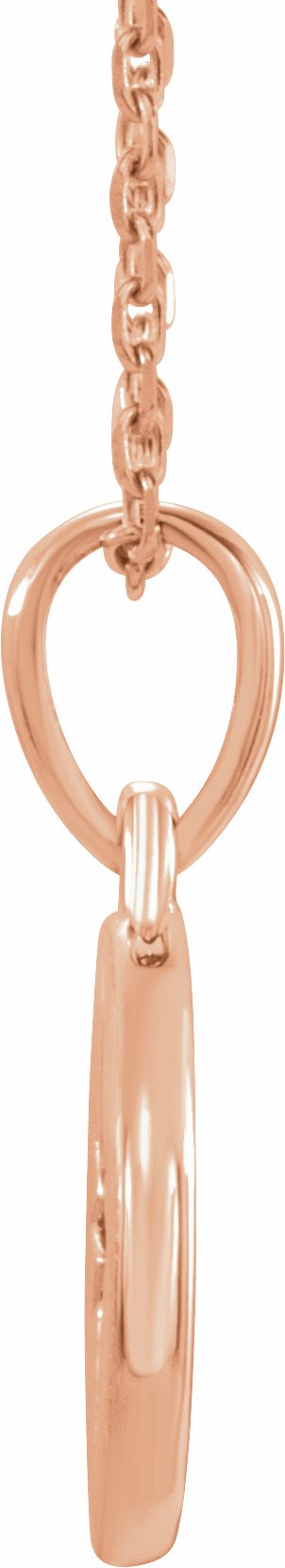 14K Rose .01 CT Diamond Starburst 16-18 Necklace