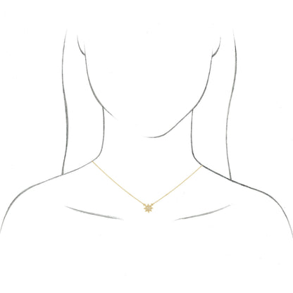 14K Yellow .04 CTW Diamond Star 16-18  Necklace