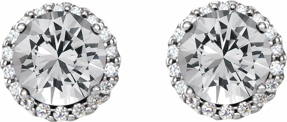 14K White 1/3 CTW Diamond Earrings