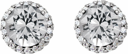 14K White 1/3 CTW Diamond Earrings