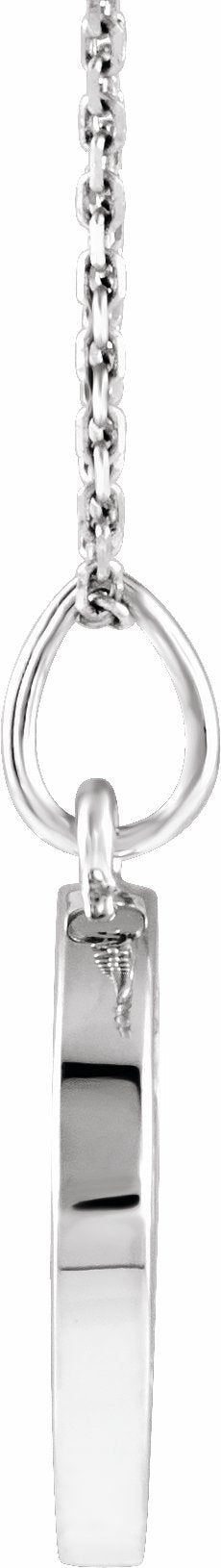 14K White 1/10 CTW Diamond Disc Necklace