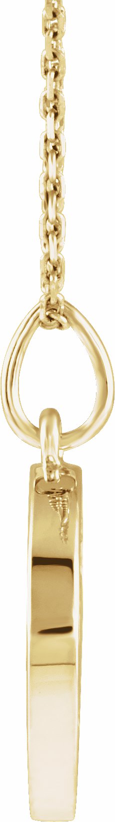 14K Yellow 1/10 CTW Diamond Disc Necklace