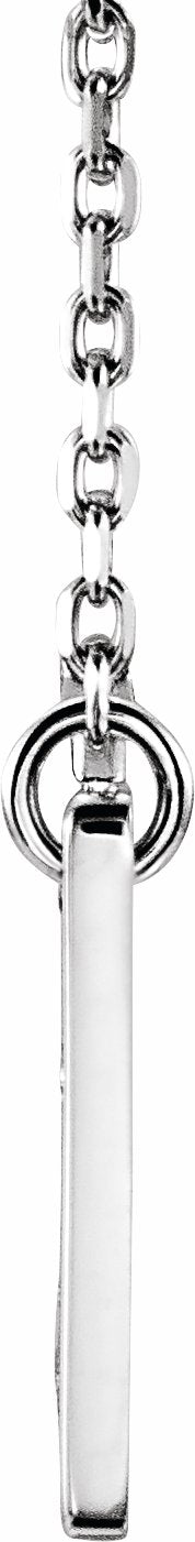 14K White .03 CTW Diamond Cross 16-18 Necklace