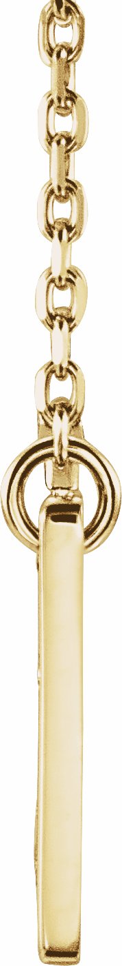 14K Yellow .03 CTW Diamond Cross 16-18 Necklace