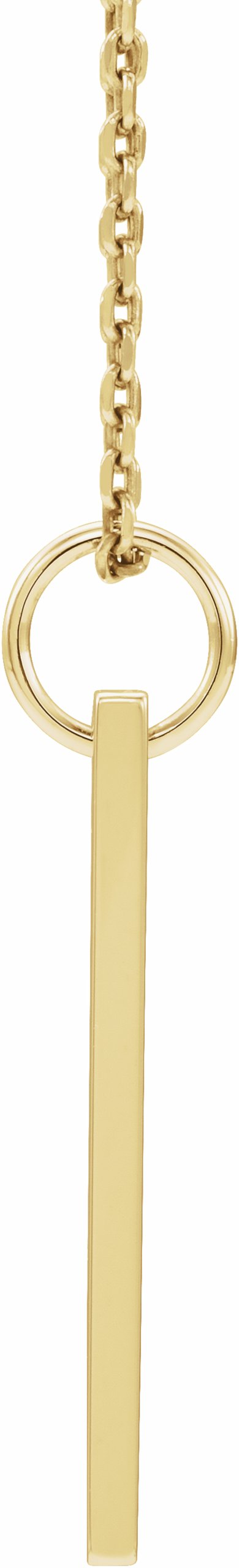 14K Yellow .03 CT Diamond Bar 16-18 Necklace
