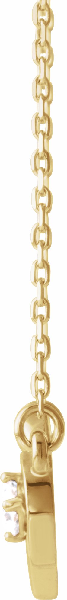 14K Yellow 1/10 CTW Diamond Infinity-Inspired Heart 16-18 Necklace